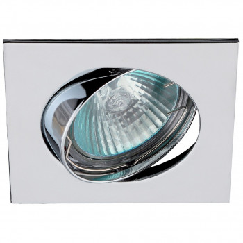 LE-00668 (KL2A CH) Светильник литой квадрат пов. MR16,12V/220V, 50W хром